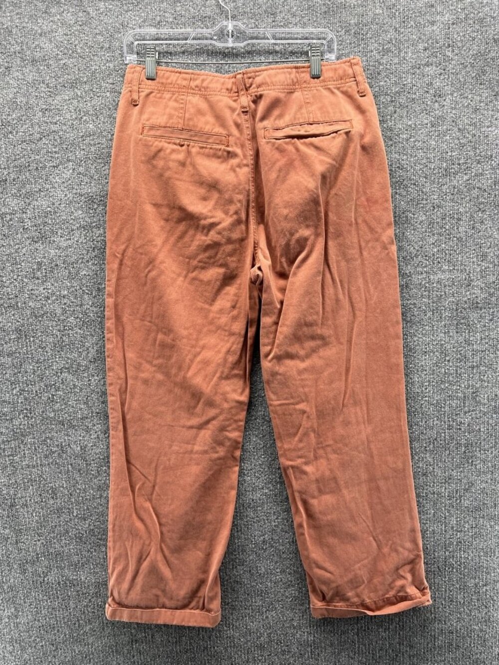Free People Pants Men 30 Orange Chino Cotton Flat Front Relaxed Straight - Picture 8 of 11
